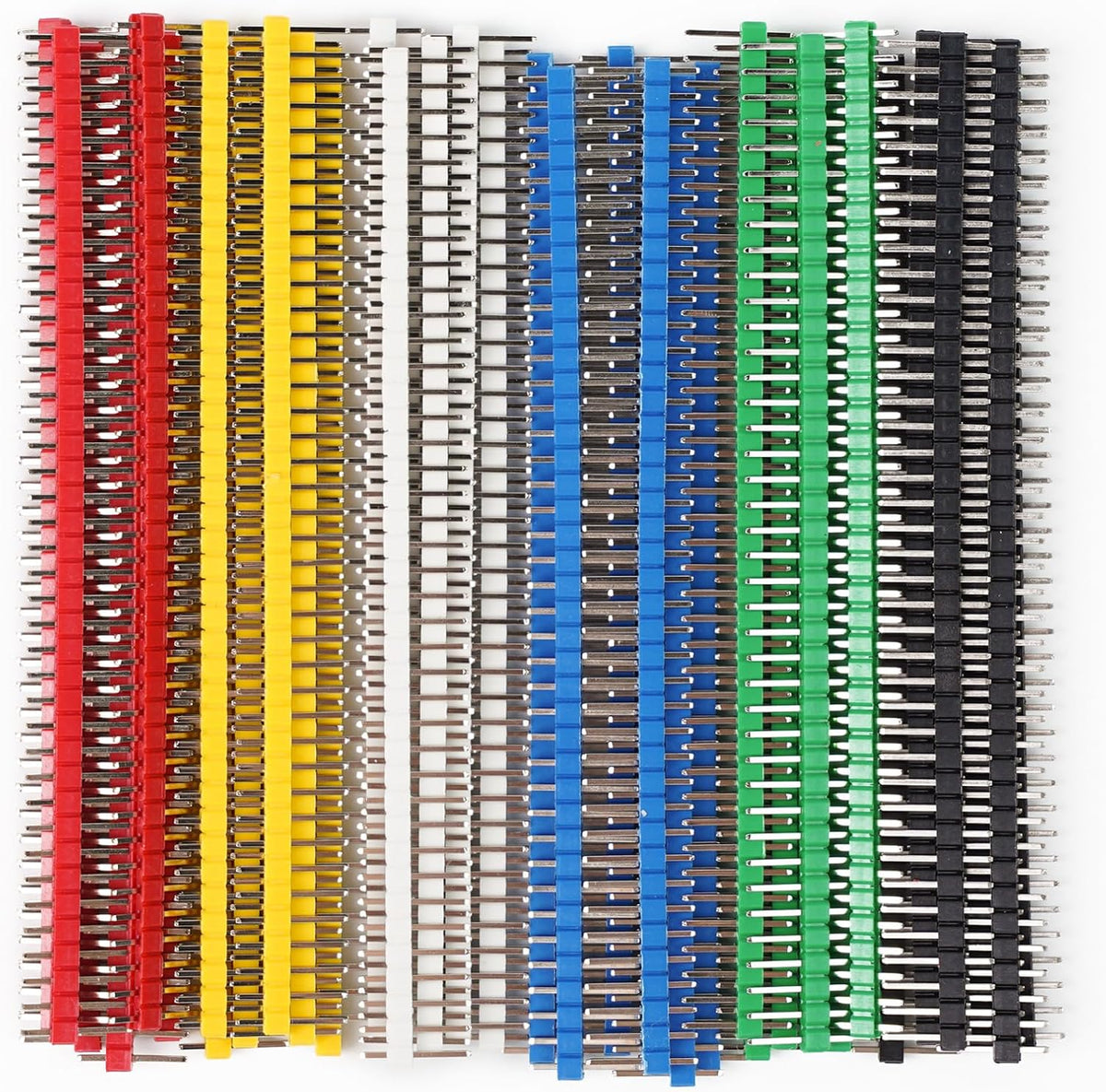 36pcs 40 pin Breakable Pin Header 2.54mm Single Row Male Header Connector Kit for PCB Connector Machine Breadboard Electronic Circuit Board(Male)