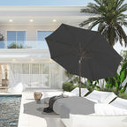 9FT Outdoor Patio Umbrella, Market Umbrella, Black