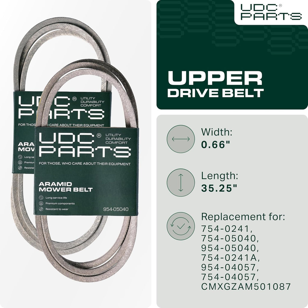 UDC Parts 954-05040 Upper Drive Belt Replacement for Craftsman 954-0241A