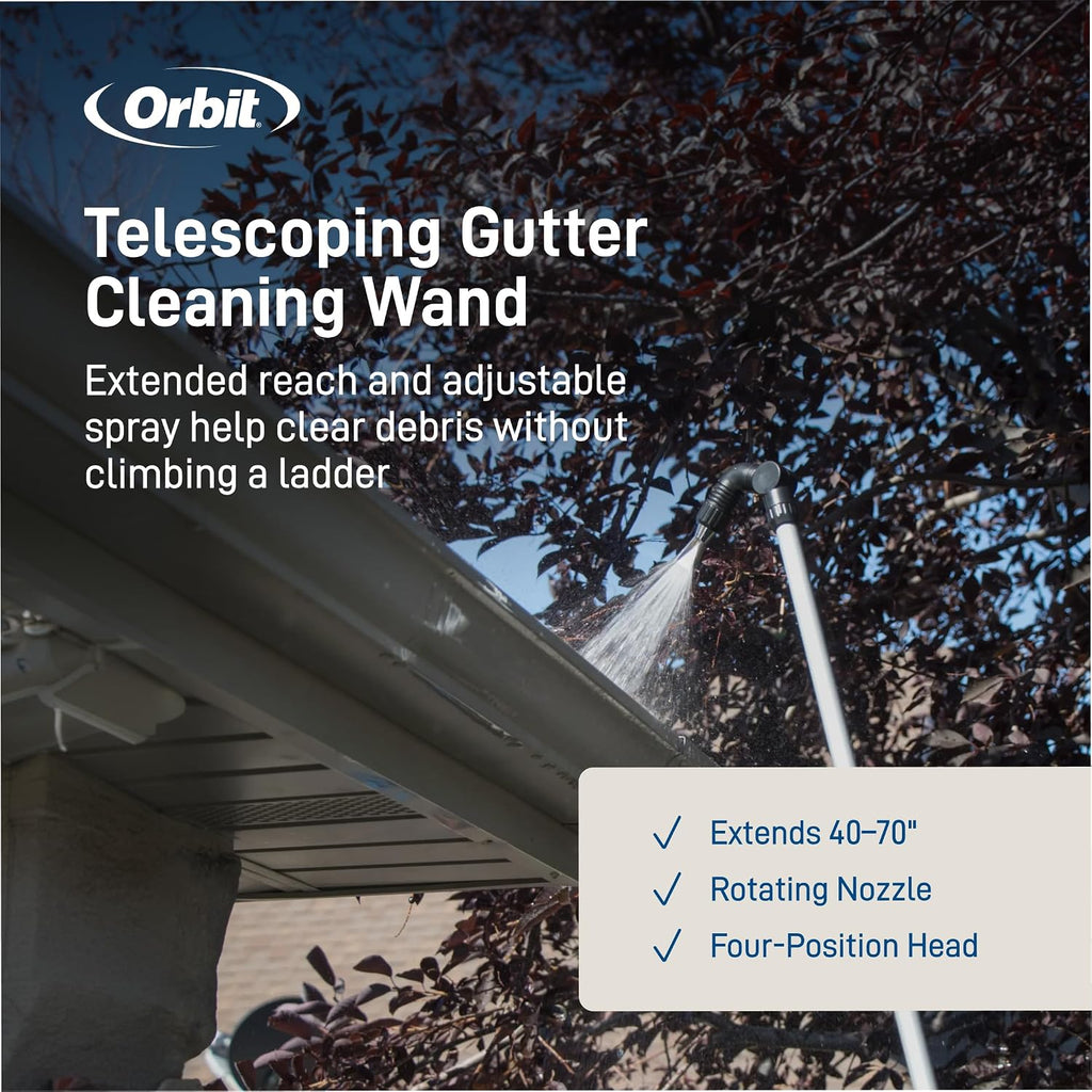Telescoping Gutter Cleaning Wand, Silver - 58543