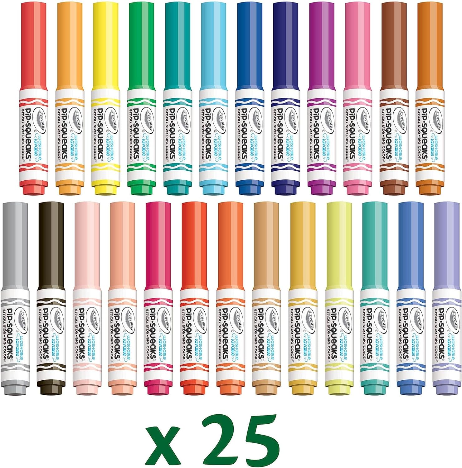 Pip-Squeaks Washable Marker Set (65ct), Coloring Set, Drawing Art Supplies for Kids, Spring Craft Kit, Travel