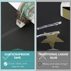 Scrapbook Tape, 0.31 in x 26 FT, 8 Pack, Double Sided Tape Roller