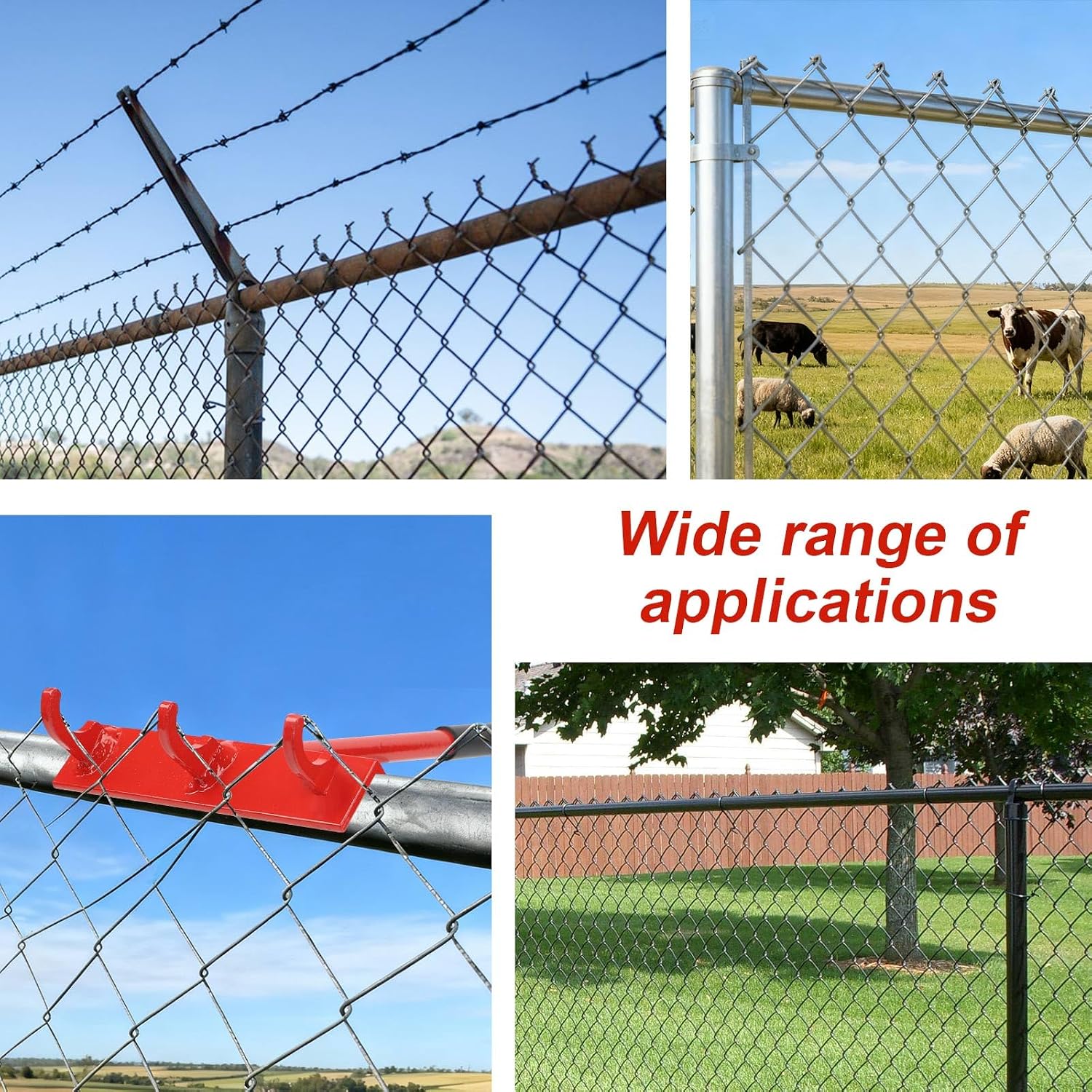Chain Link Fence Top Rail Tensioner Tool Heavy-Duty Steel Stretcher