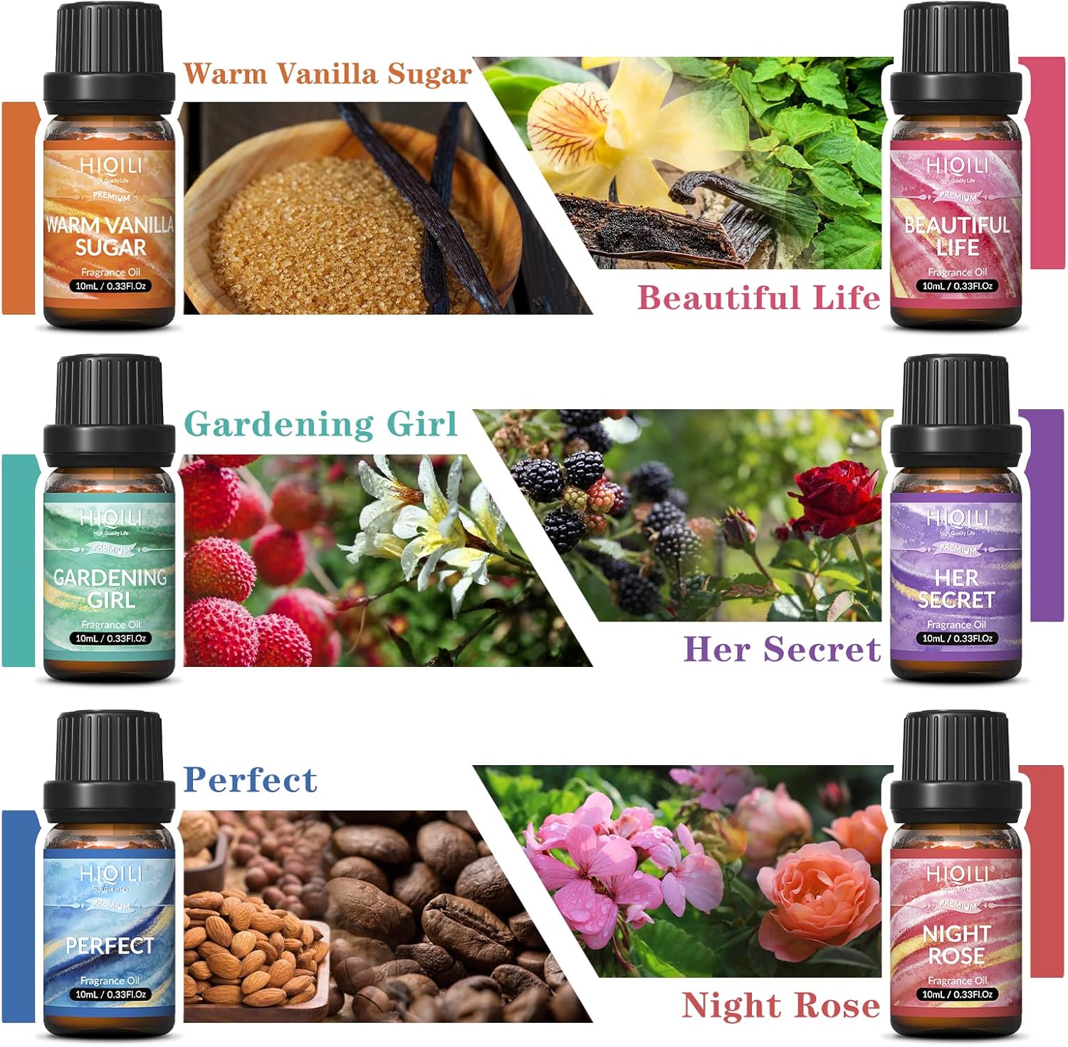 Women Fragrance Oil Trial Set, Essential Oils for DIY | Candle Scents Soap Making & Diffuser, Sweet Flowers Scented