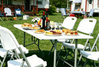 Folding Table 6ft, Heavy Duty Foldable Plastic 6 Foot Banquet Table