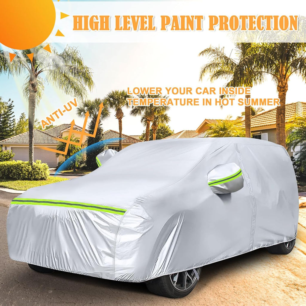 Waterproof Car Covers Replace for 2002-2024 Toyota 4Runner, 6 Layers Sliver All Weather Custom-fit Car Cover with