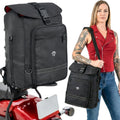 Nomad Motorcycle Sissy Bar Bag Expandable Roll Top Extra Storage Motorbike Tail Bag Converts to Handle & Shoulder