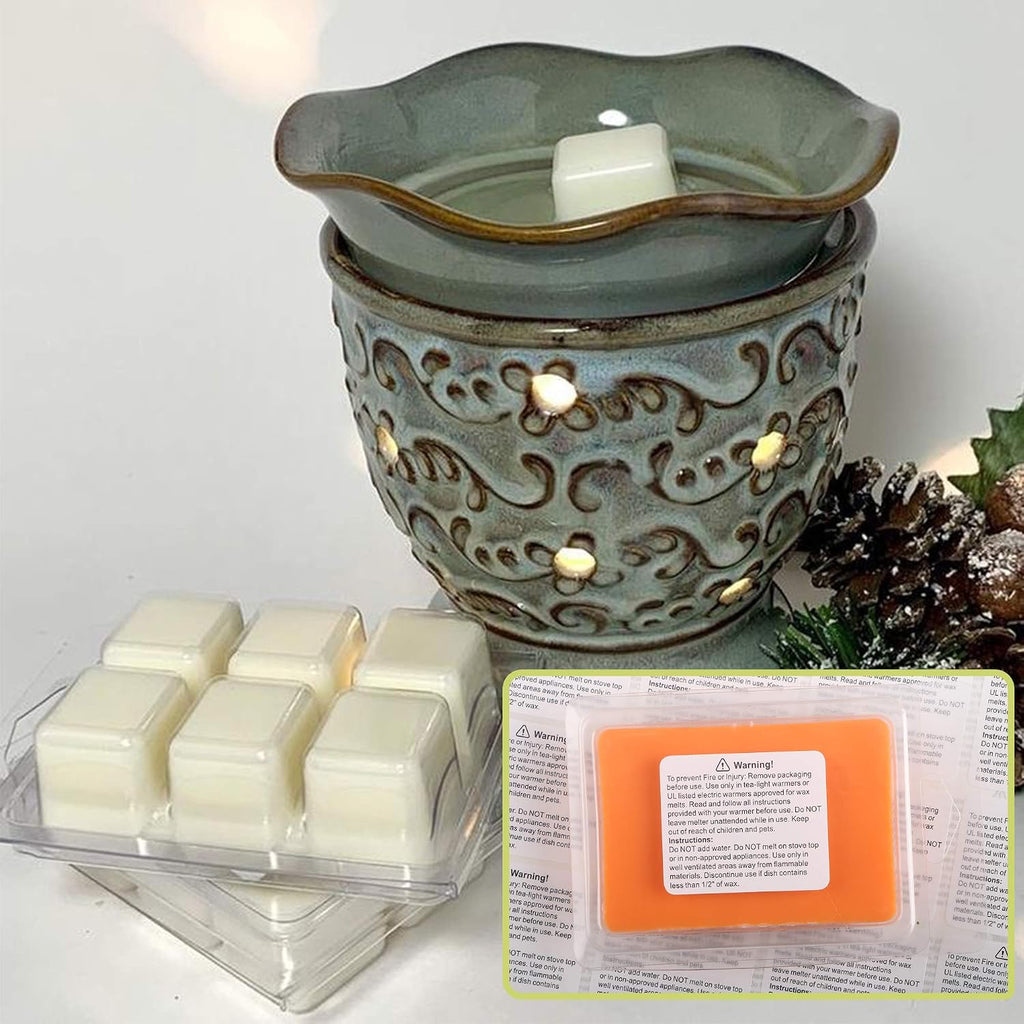 500 pcs Wax Melt Warning Labels Candle Warning Label for Clamshell, 1.8 x 1.5 inche.