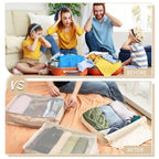 4 Pcs XL Packing Cube for Travel Luggage,Simple,Beige