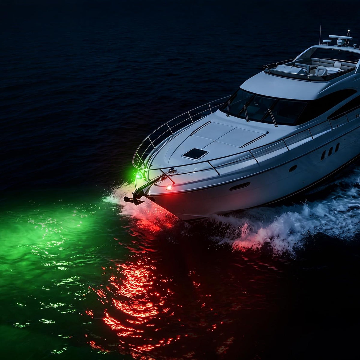 Obcursco Boat Navigation Lights, LED Red and Green Deck Mount Light