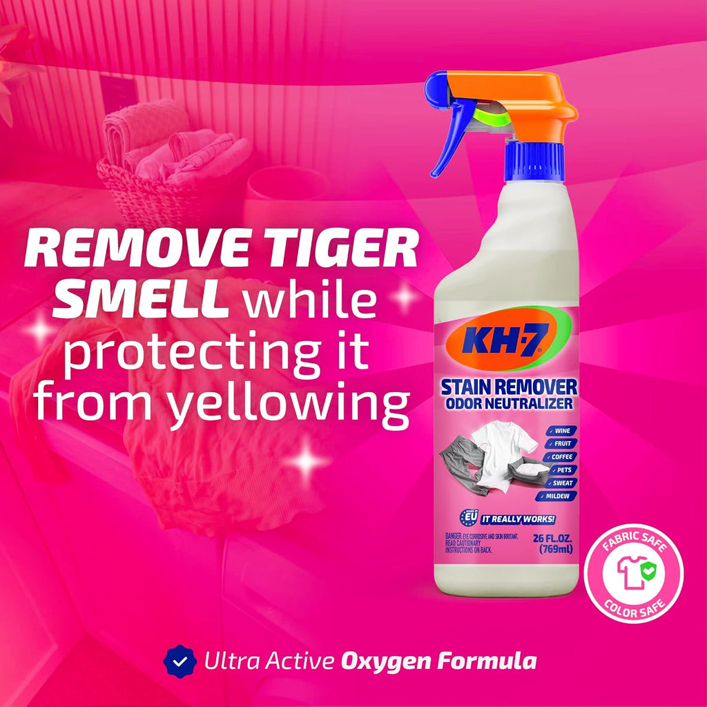 Total Stain Remover & Odor Neutralizer – Bleaching-Agents-Powered Laundry Pre-Wash Spray for Tough Stains and Odors