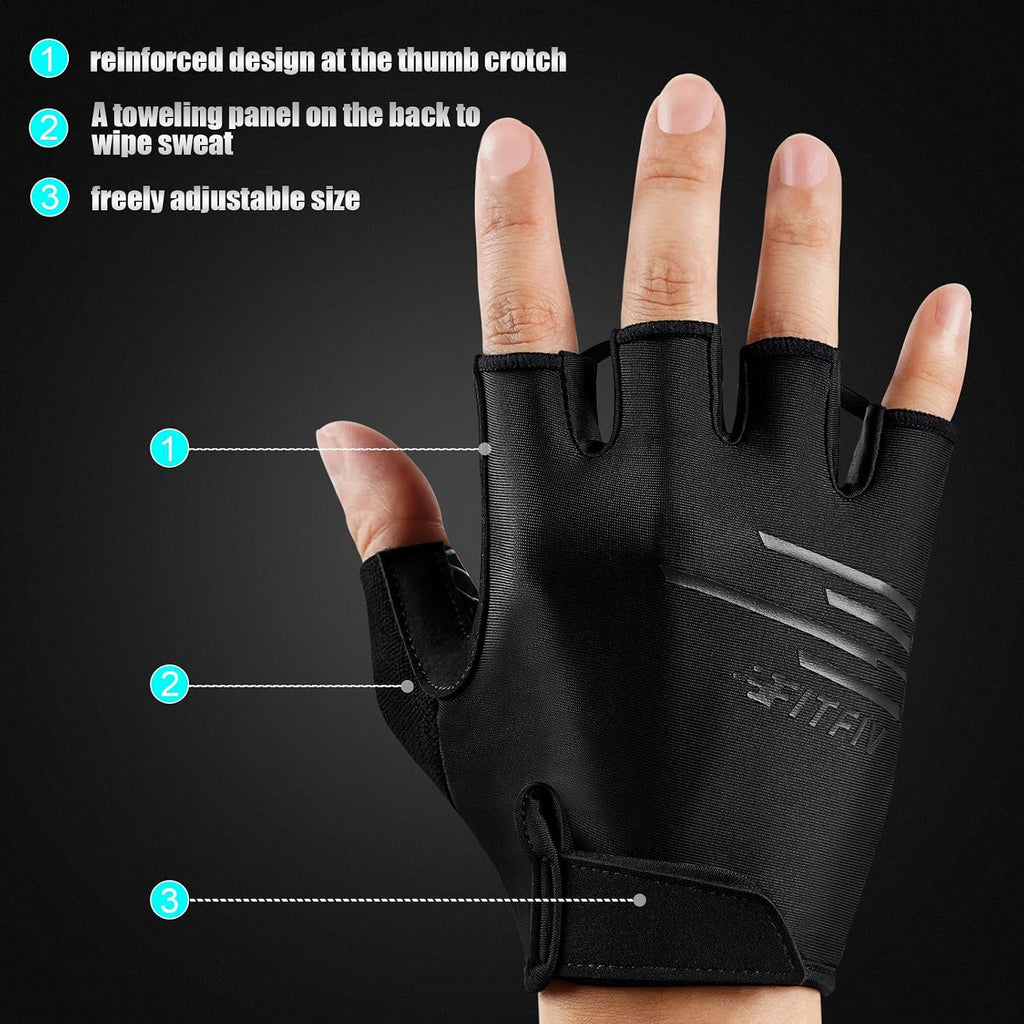 Cycling Gloves Bike Gloves for Men/Women Half Finger Biking Gloves Exercise Workout Gloves Suitable for Outdoor