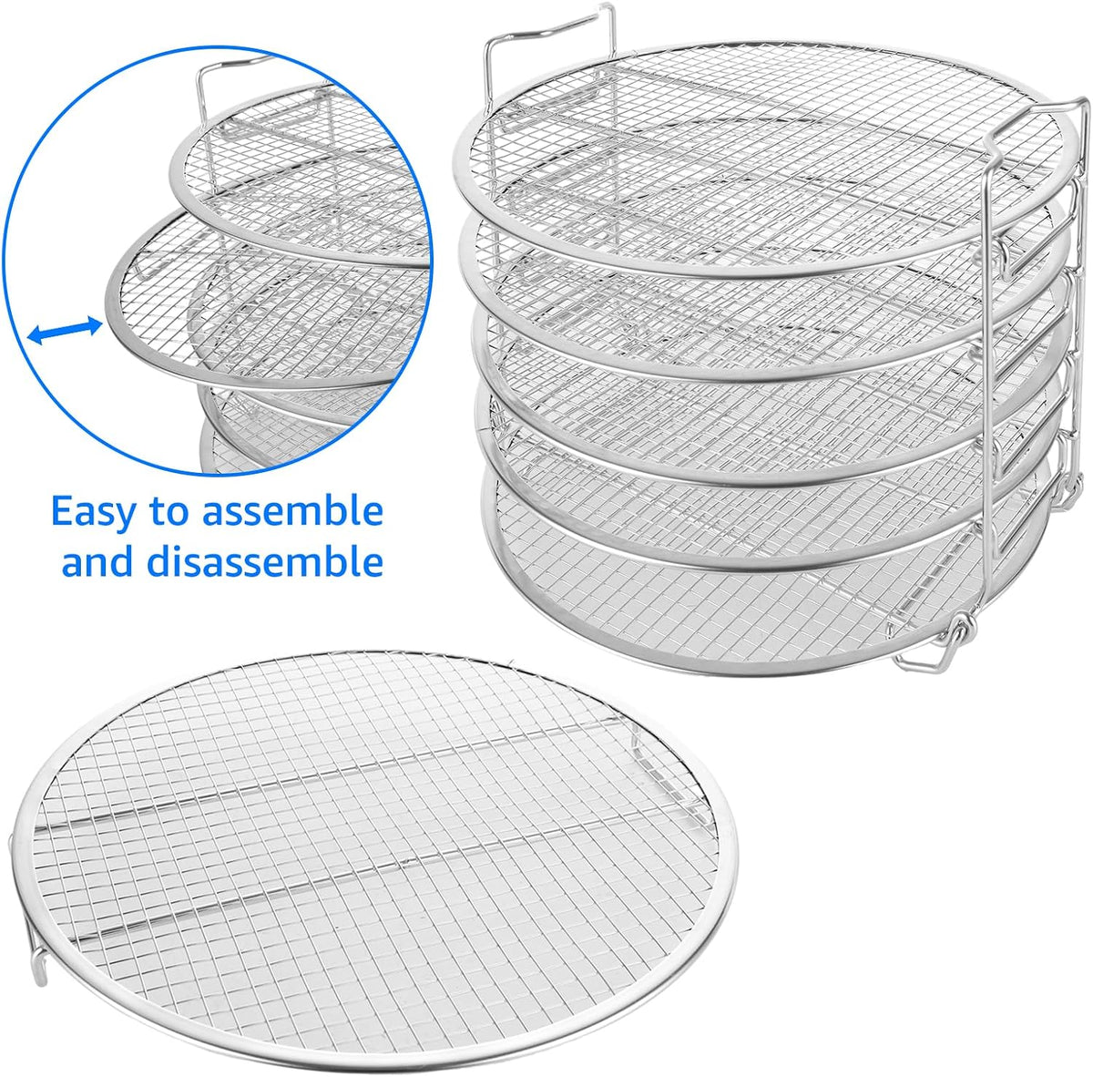 Dehydrator Rack For Ninja Foodi Accesories, Stainless Steel Stand Accesories, Dehydrator Stand With 5 Stackable