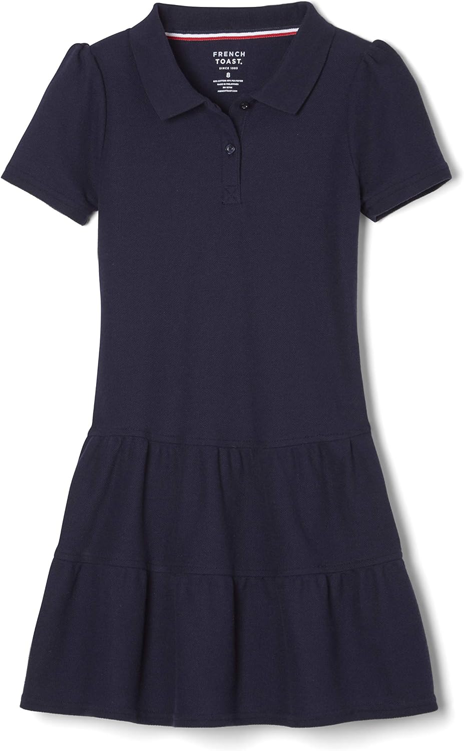Girls Ruffle Pique Polo School Uniform Dress