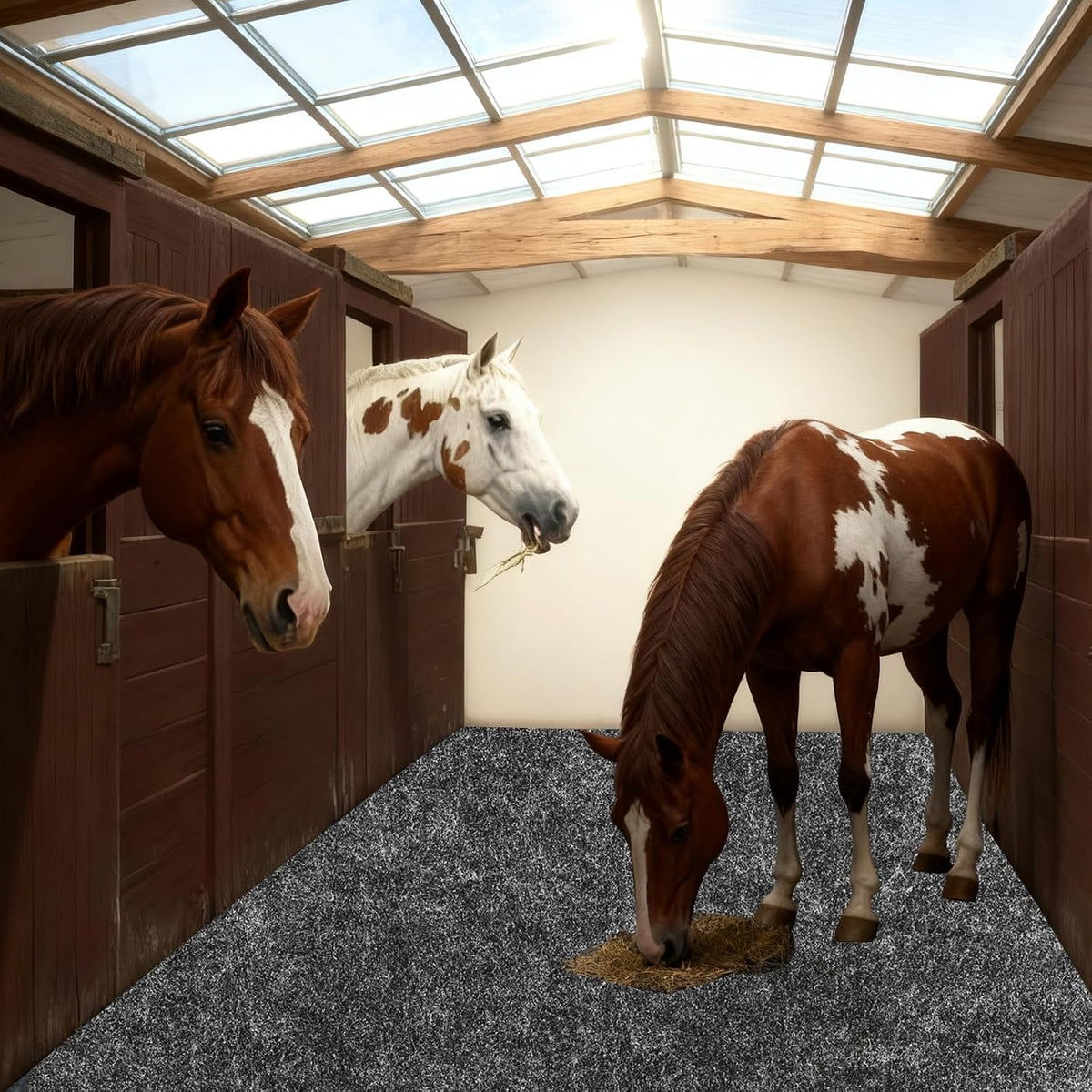4x6 Ft Horse Stall Mat, Thick Stable Mat, Absorbent Lightweight Washable Floor Mat for Keeps Stable Barns Kennels