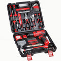 Tool Set - 8V Cordless Drill Set, 132 Piece Home Tool Set With Hand Drill, Tool Kit for Women & Men, Perfect for