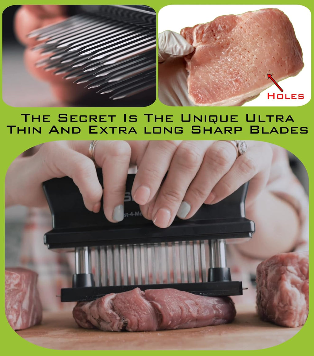 48-Blade Meat Tenderizer Tool – Stainless Steel, Detachable Design