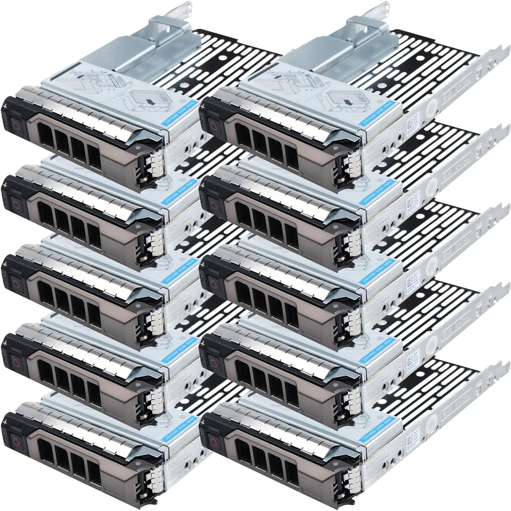 10-Pack 3.5" Hard Drive Tray Caddy with 2.5" Drive Adapter