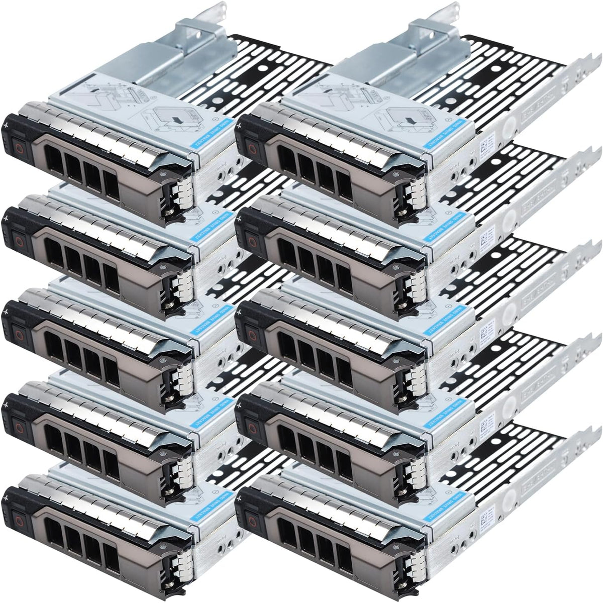 10-Pack 3.5" Hard Drive Tray Caddy with 2.5" Drive Adapter