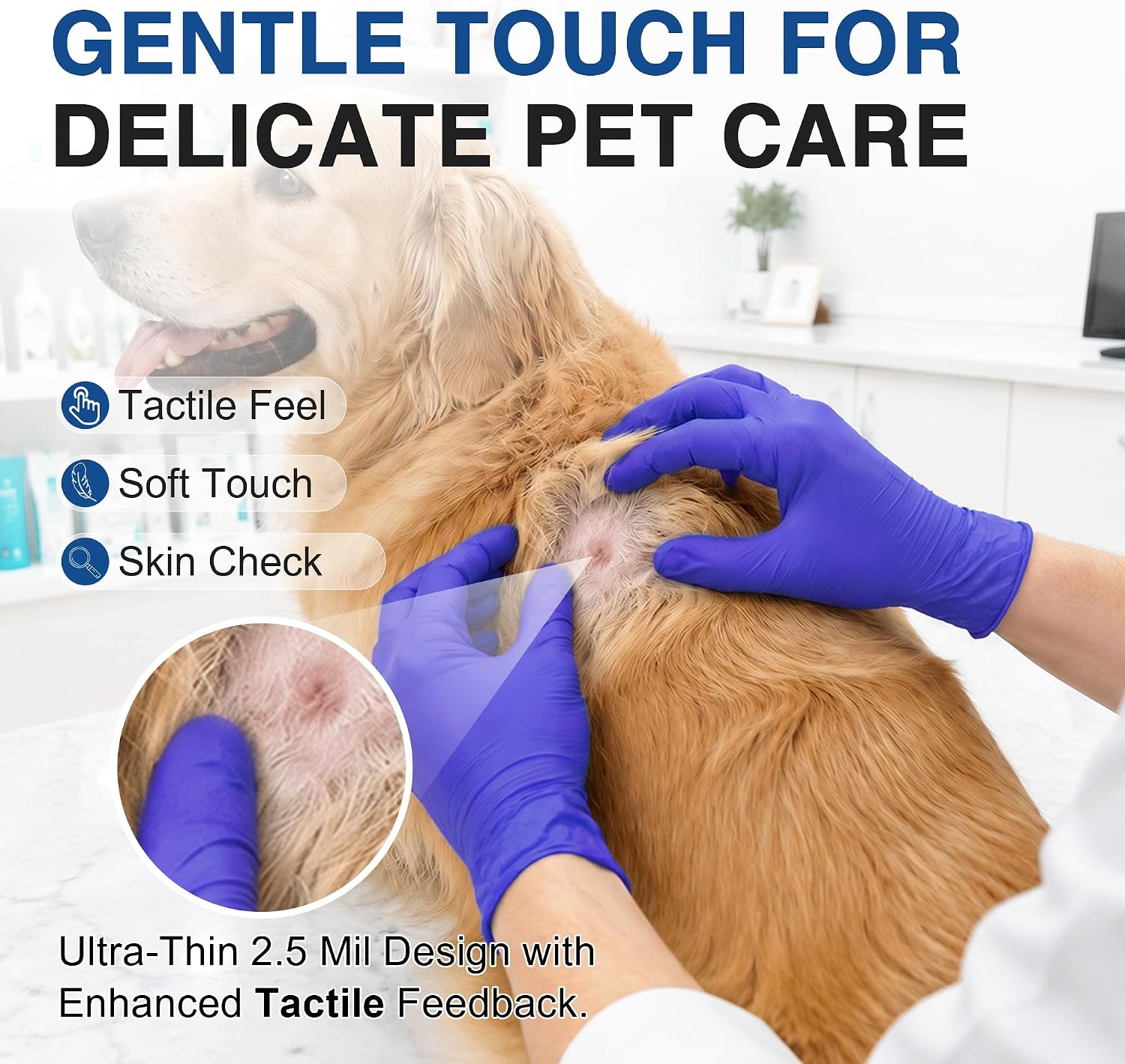 Medical Nitrile Exam Gloves, Powder & Latex Free, Darkblue | Disposable for Medical Exams, Cooking, Food Prep