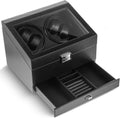Watch Winder for Automatic Watch, Rotating Watch Display Case Quiet Running Motor Watches Jewelry Box with Drawer for