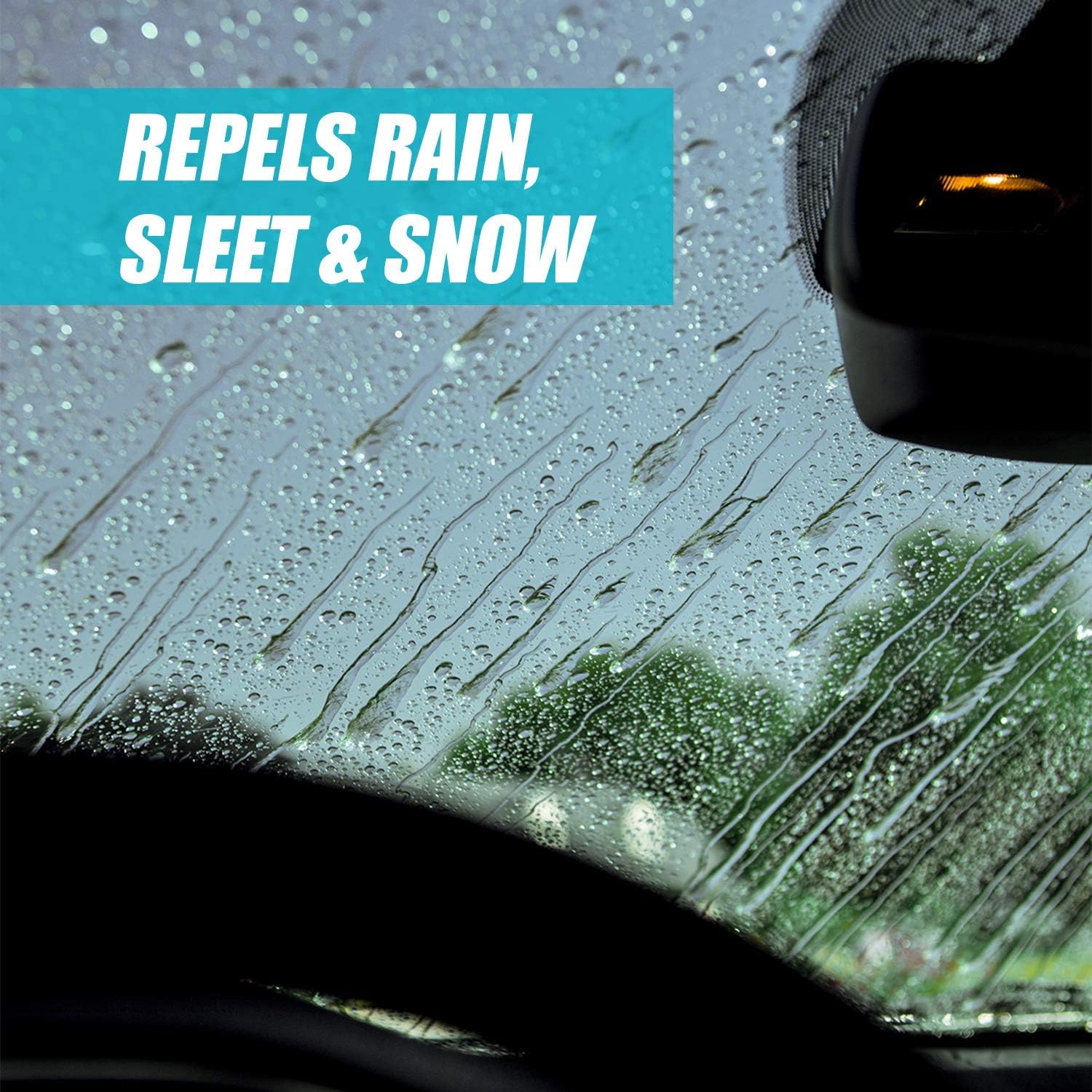 91184 Clean & Repel – Aerosol Glass Cleaner and Rain Repellent, Cleans Exterior Windshields, Repels Rain, Sleet