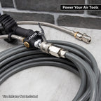 JACO ViperFlow Polyurethane Coiled Air Hose Kit - 1/4" x 30 ft. (Storm Gray)