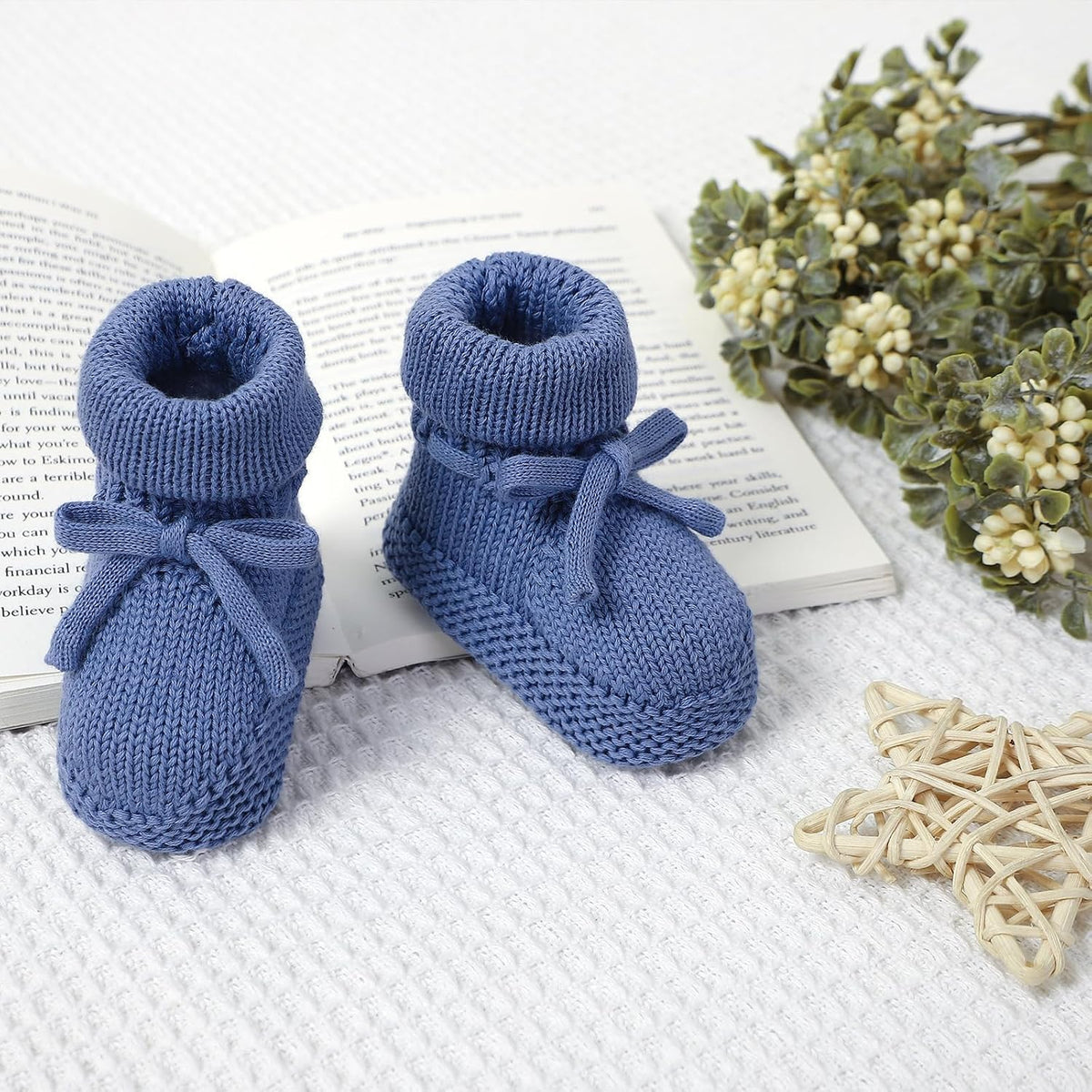 Newborn Baby Booties Cotton Knit Shoes