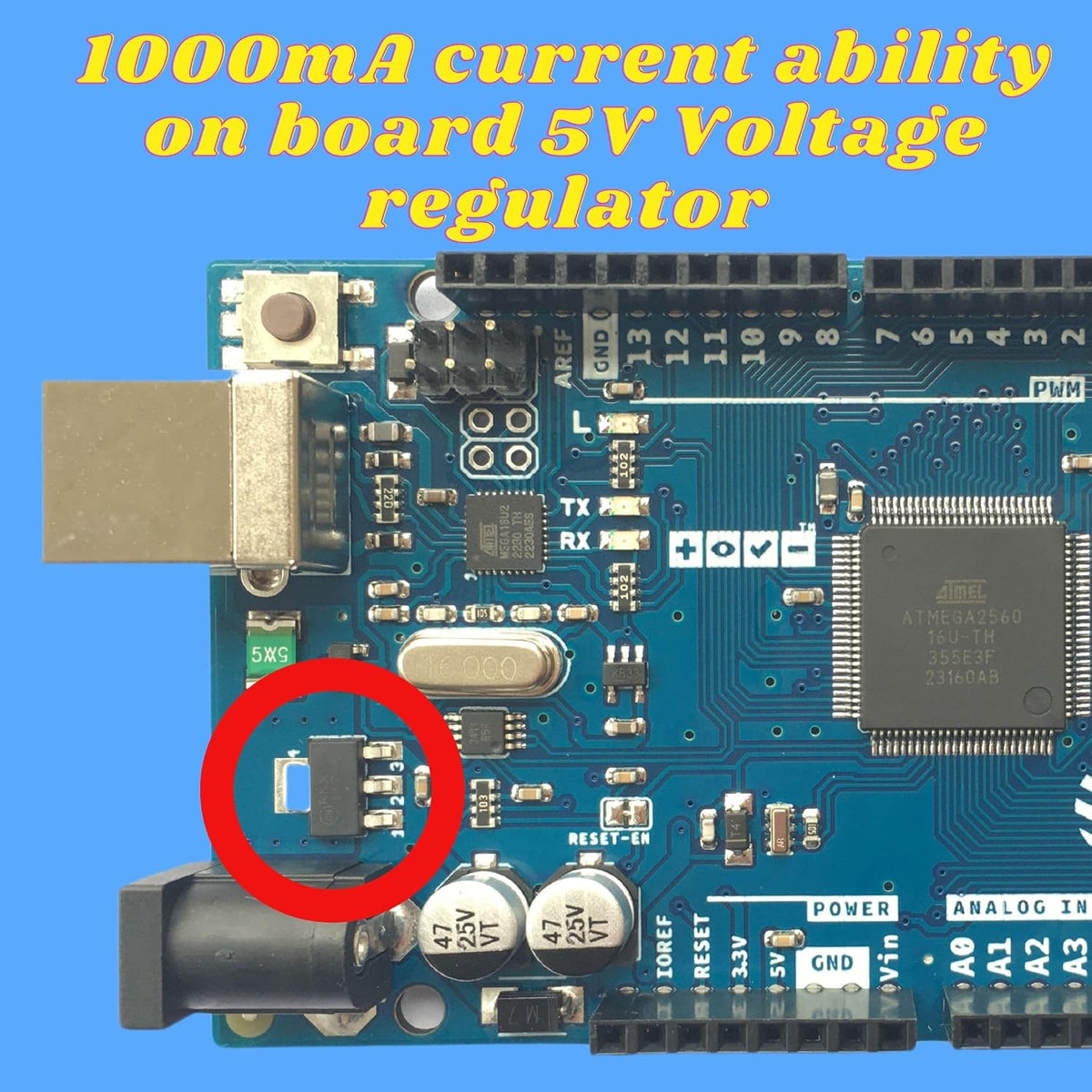 MEGA 2560 R3 ATMEGA2560 ATMEGA16U2 Compatible with Arduino IDE MEGA 2560 REV3 Without USB Cable