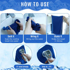 30 Pack Cooling Towels 40"x12", Dark Blue