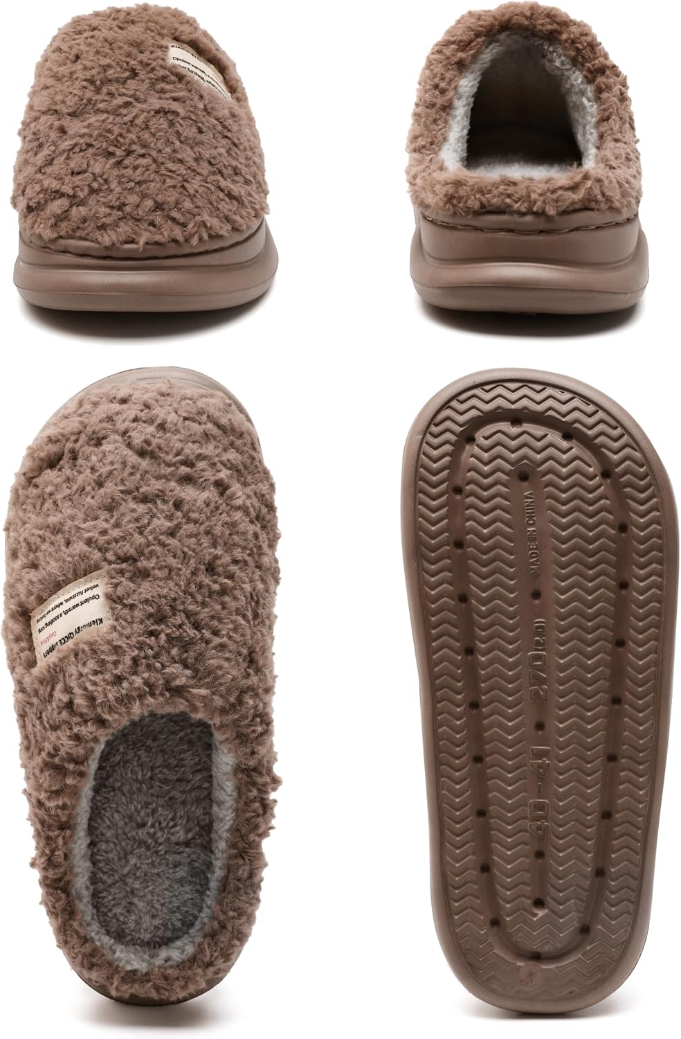 Slippers for Women Men, Memory Foam Slippers for Women, Soft Thick Fuzzy Bedroom House Shoes Indoor Outdoor