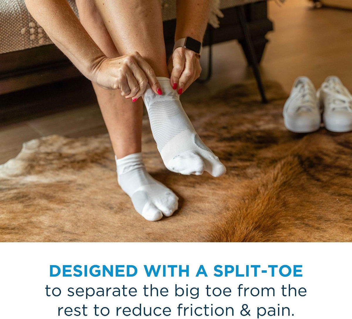 Bunion Relief Socks, Cushioned Split-Toe Design for Women & Men, Toe Separator for Bunion Relief