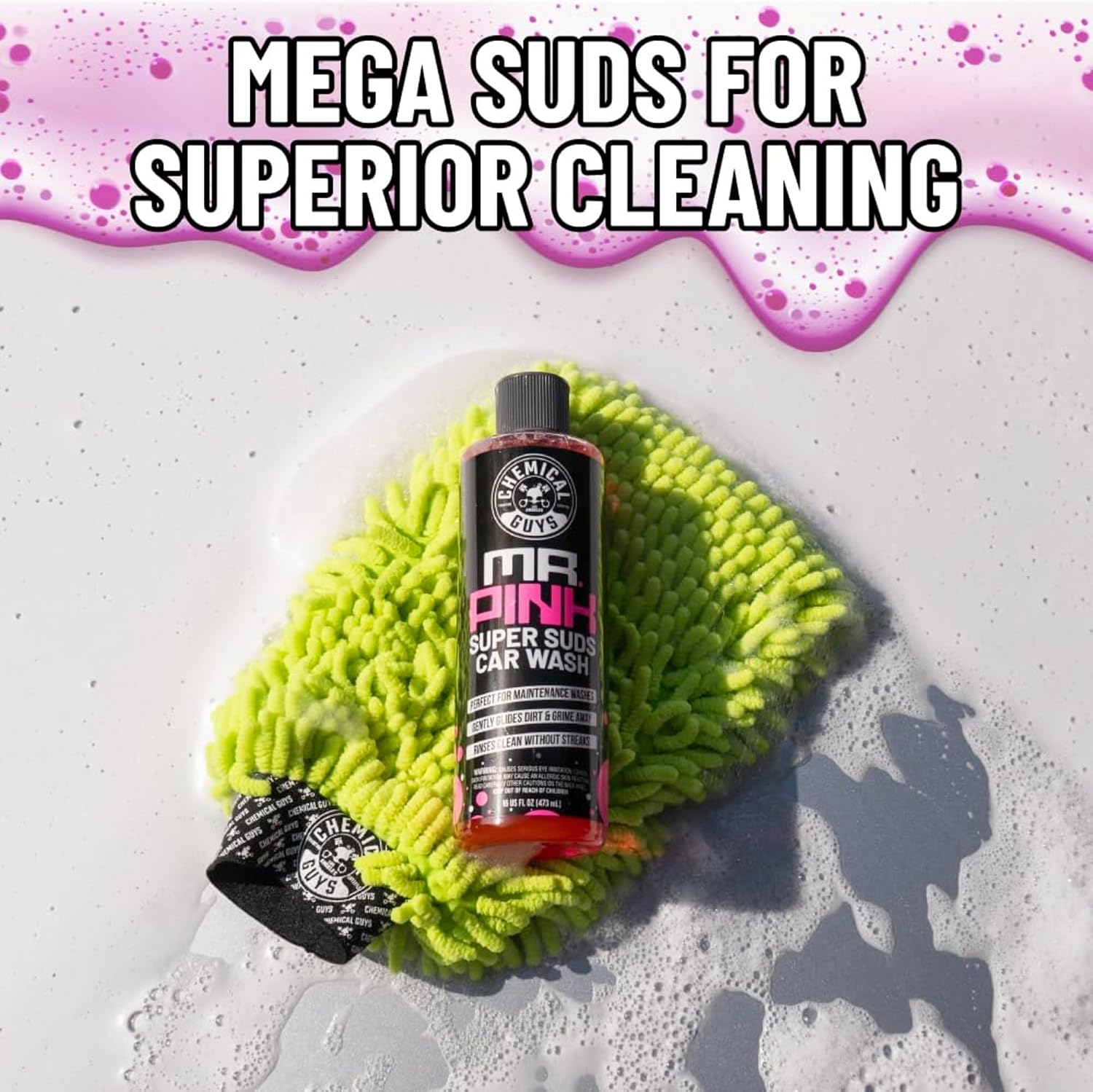 Mr. Pink Car Wash Soap, Foam Cannon & Bucket Wash, 128 oz | Thick foaming suds lift dirt and grime in foam cannons