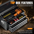 5-Drawer Rolling Tool Chest with Wheels, Black