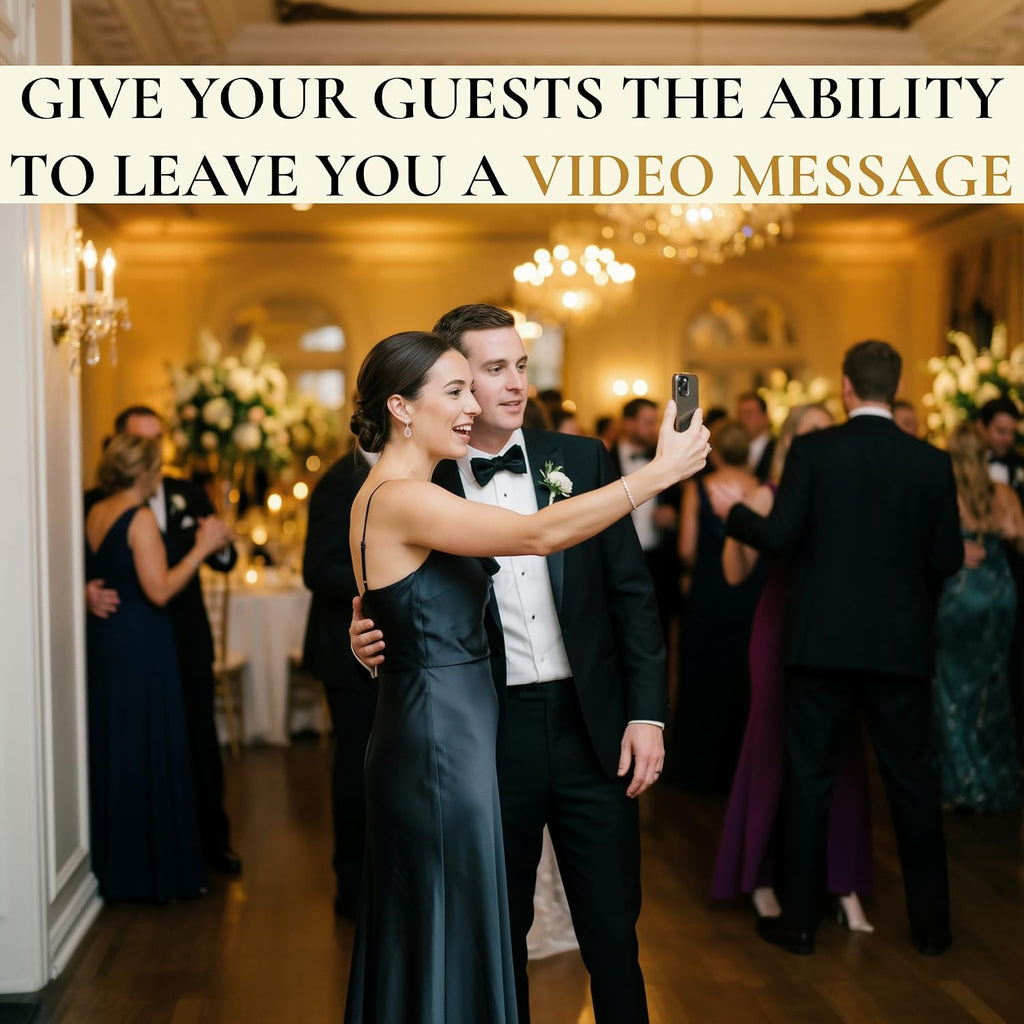 Video Guest Book for Wedding with QR Code - Wedding Guest Book Alternative, Guests Record Video Messages on Their