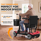 Mobility Scooter for Adults w/Lithium Battery, 43lbs, Red, 30MI