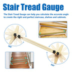 Stair Tread Gauge and Shelf Layout Tool for Stairs, Risers and Partitions