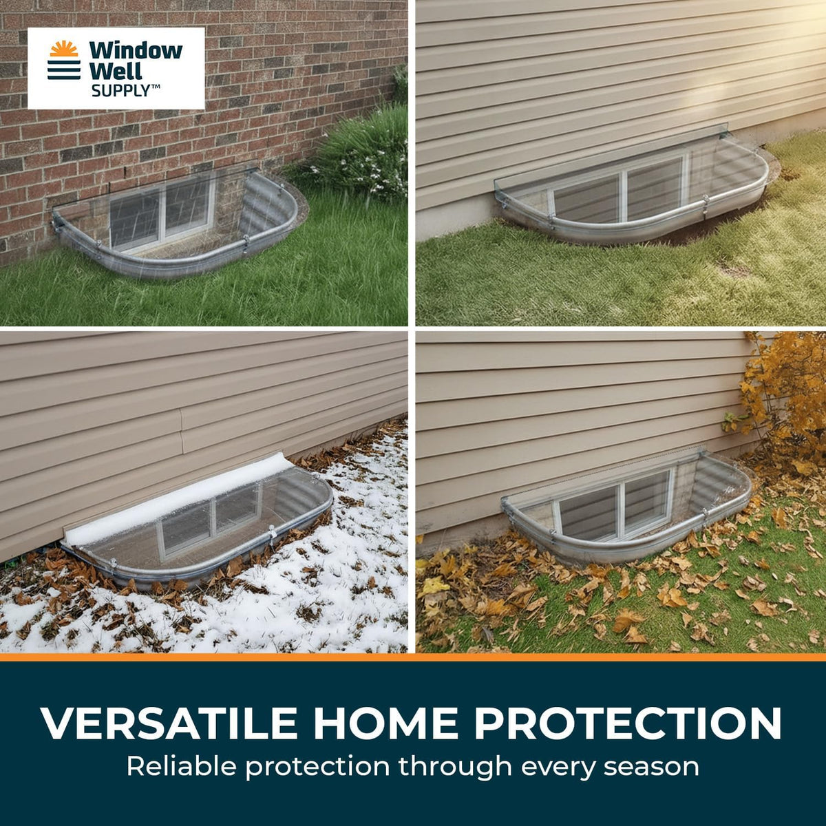 Clear Polycarbonate Window Well Covers Elongated JCI