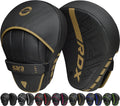 Boxing Pads Curved Focus Mitts, Maya Hide Leather Kara Hook and jab Training Pads, Adjustable Strap Ventilated, MMA