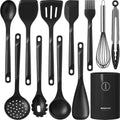 Silicone Cooking Utensils Set - 600°F Heat Resistant, Nonstick Kitchen Utensil Set with Spatulas, Spoons, Whisk