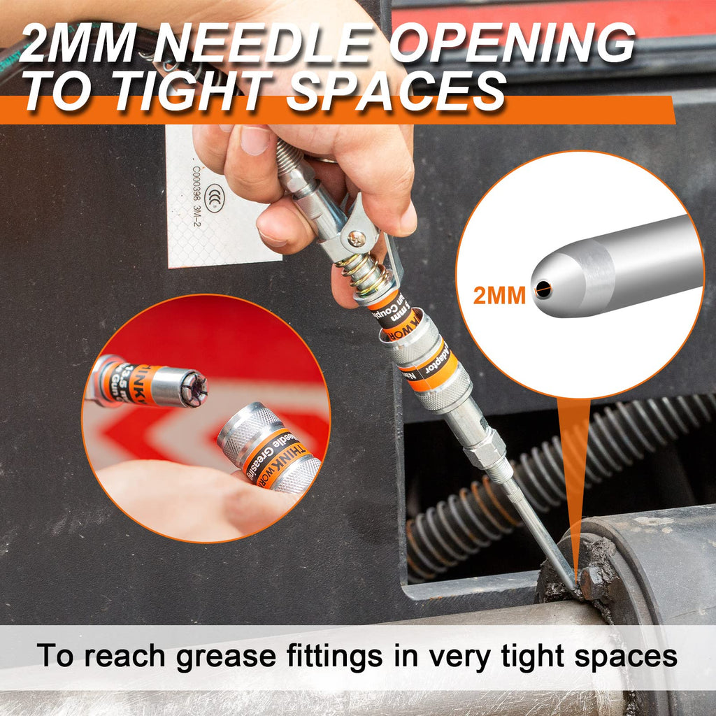 THINKWORK 12000PSI Quick Release Grease Gun Coupler