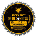 10-Inch Flat Tooth Ripping Table Saw Blade for Wood Cutting, 24-Tooth, Thin Kerf with 5/8-Inch Arbor