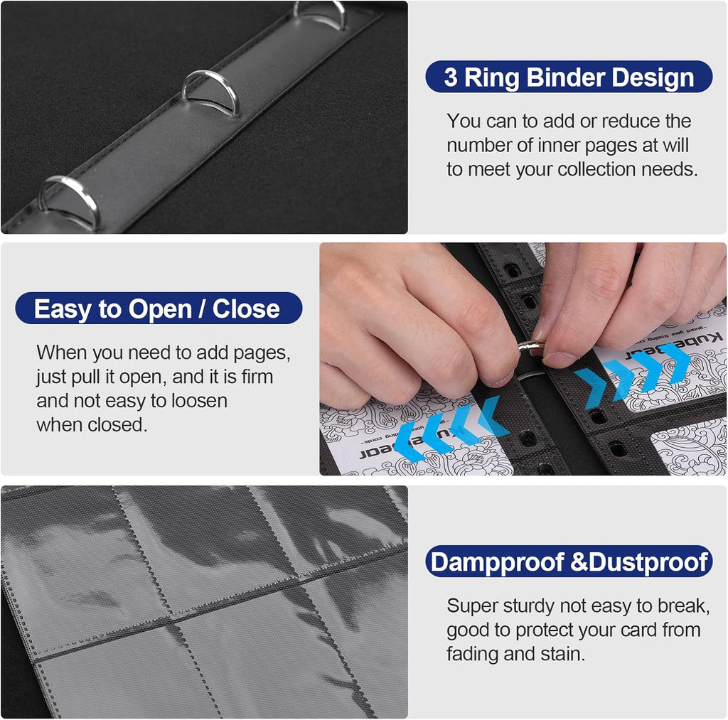 Card Binder – 720 Capacity, Zippered Trading Card Holder for MTG, Sports & Collectible Cards – Acid-Free, Durable &