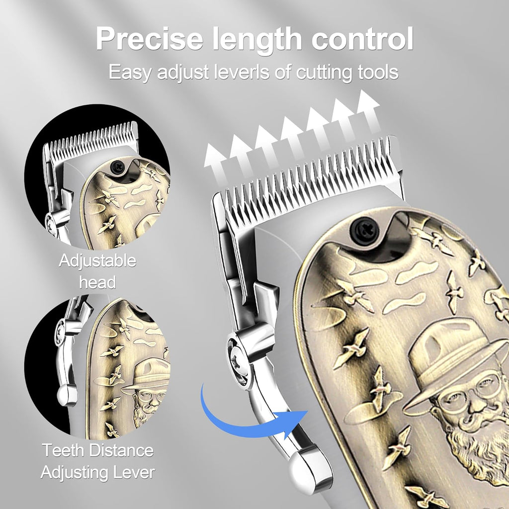 Hair Clippers Set for Men, Hair Clipper Trimmer with LED Display, Professional Cordless Hair Clipper Shaver Beard