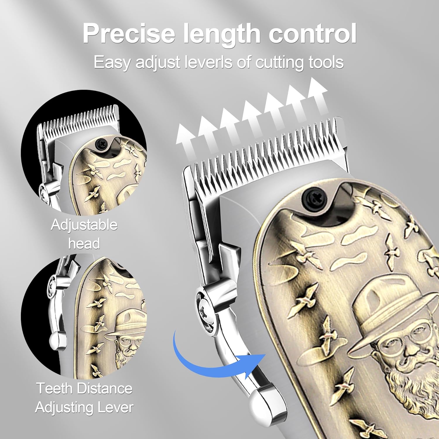 Hair Clippers Set for Men, Hair Clipper Trimmer with LED Display, Professional Cordless Hair Clipper Shaver Beard