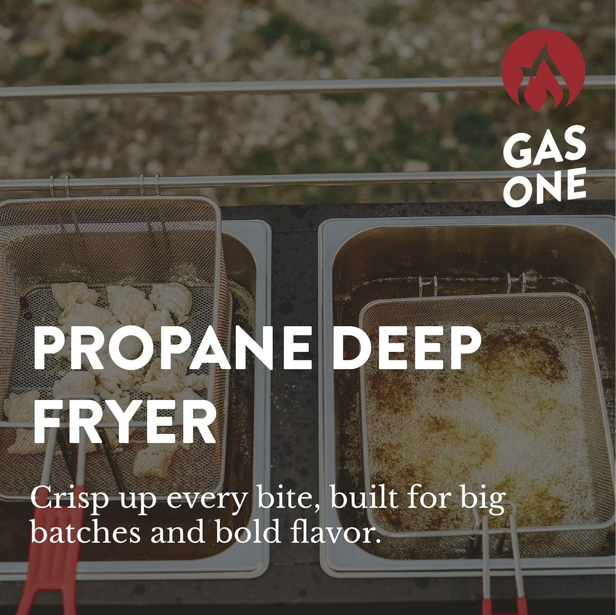 GasOne B-5850B Outdoor Propane Double Deep Fryer