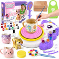 Pottery Wheel for Kids, Arts and Crafts for Kids Ages 8-12, Complete Pottery Painting Craft Kit with Clay, Art