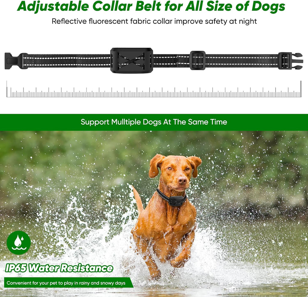 Wireless Dog Fence, 2025 Electric Fence for 2 Dogs Shocks Training Collar Remote 2-in-1,Wireless Pet Containment
