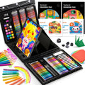 335 Piece Kids Art Set, Multi-Media Art Supplies, Gift Art Kit with Trifold Easel, 2 Drawing Pads, 2 Coloring Books