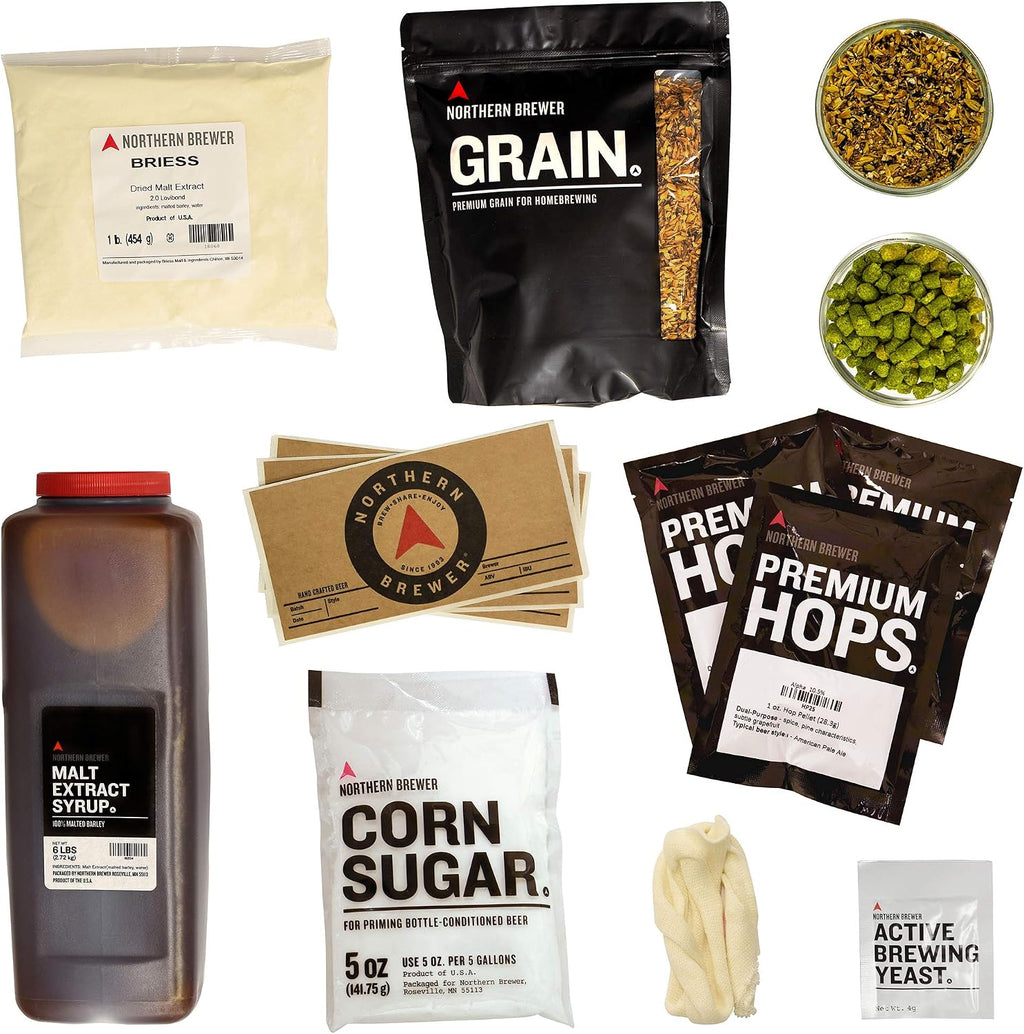 Homebrewing Starter Kit w/Equipment, Chinook IPA, 5 Gal